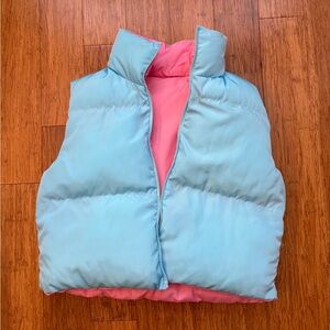 Forever 21  Light Blue and Pink Puffer Vest